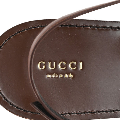 Gucci Jakarta Lifford Calfskin Web Interlocking G Thong Sandals 41 Ebony 8 of 9
