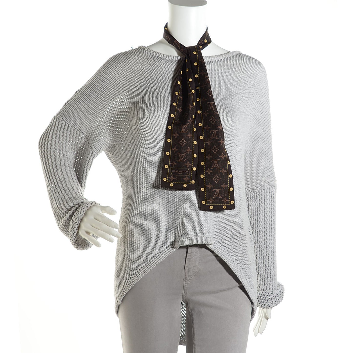 Silk Monogram Denim Bandeau Ebene