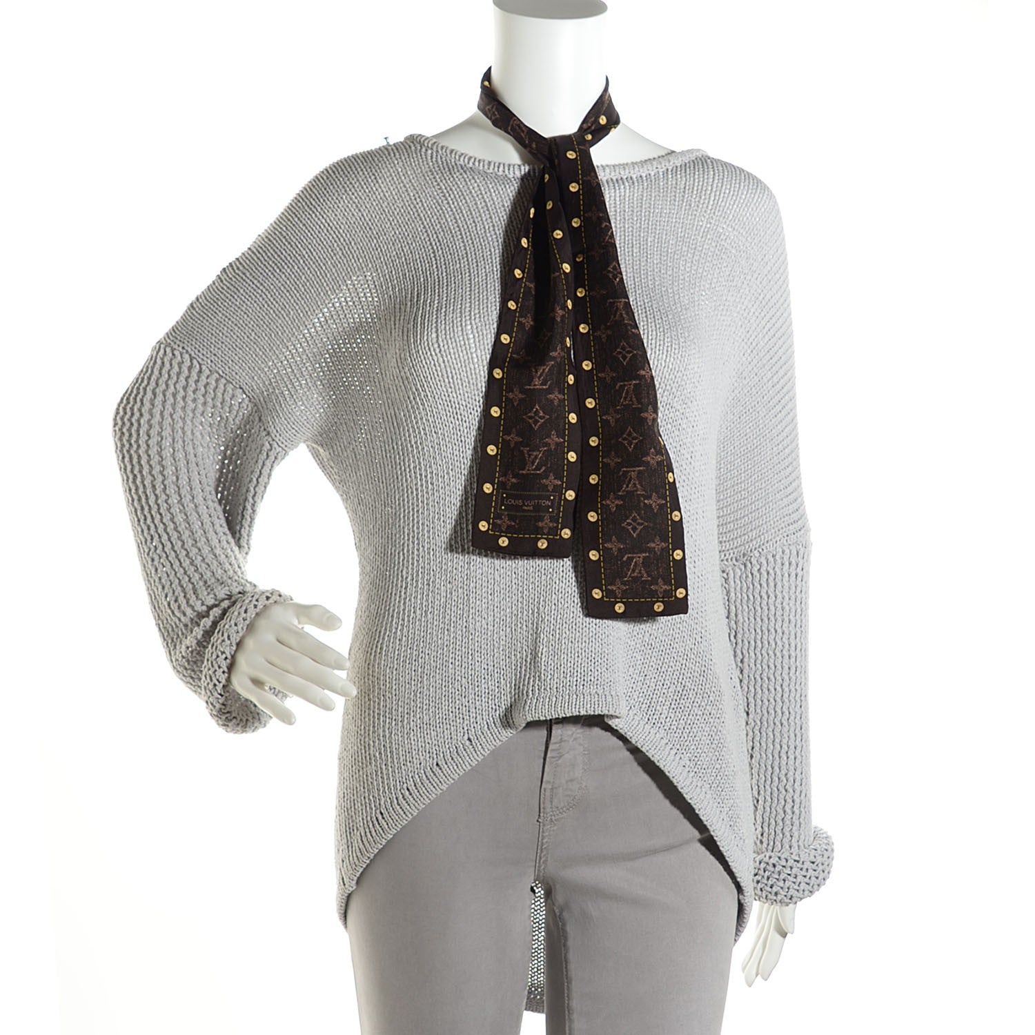 Louis Vuitton Silk Monogram Denim Bandeau Ebene 2 of 3