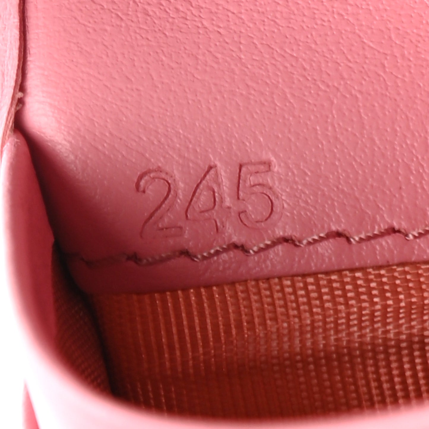 Goatskin Madras Cuori Wallet Rosa Fuoco