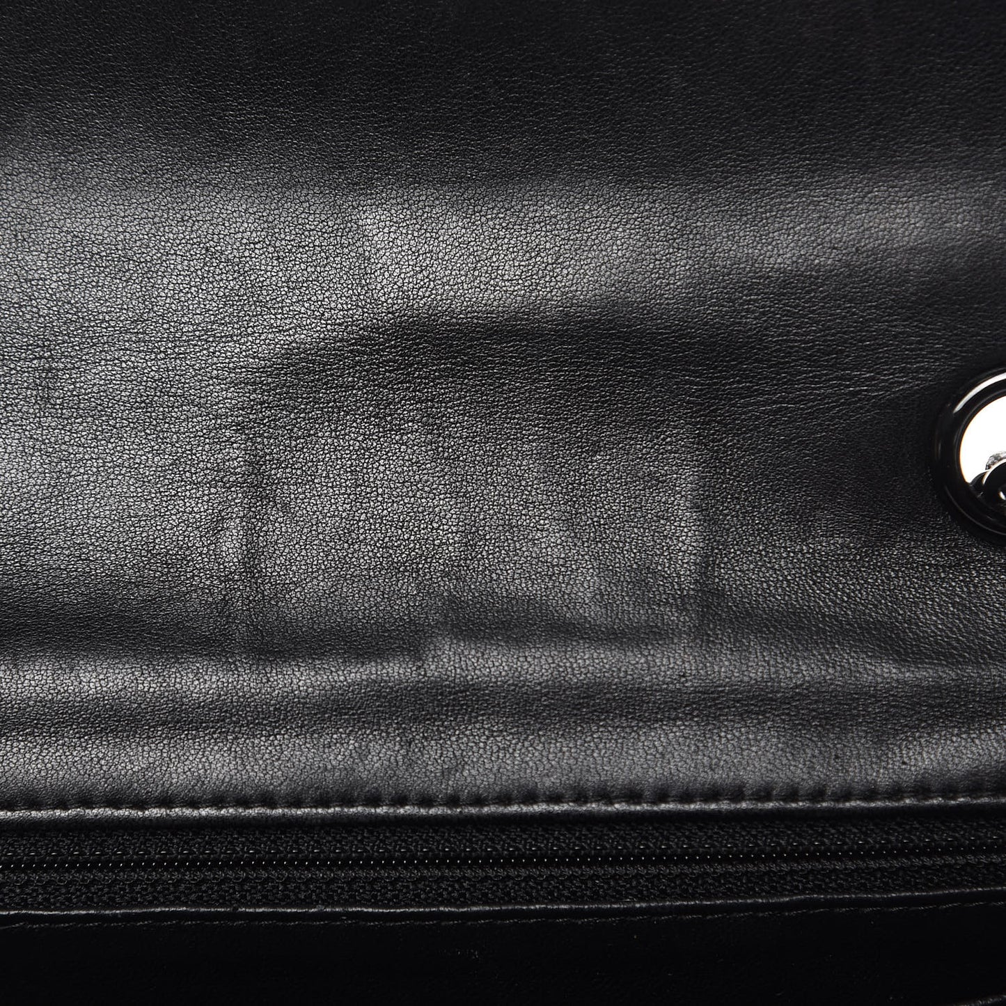 Lambskin Chevron Quilted Mini Rectangular Flap So Black