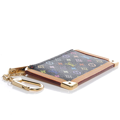 Louis Vuitton Monogram Multicolor Key Pouch Black 4 of 8