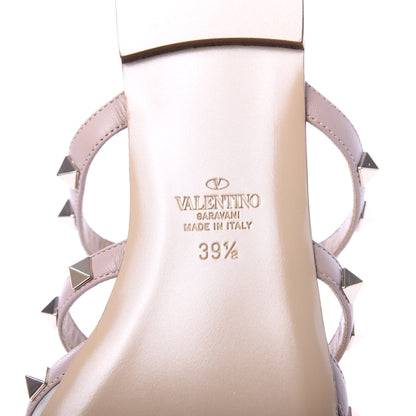 Valentino Garavani Nappa Rockstud Flat Cage Mules 39.5 Opal Grey Poudre 7 of 9