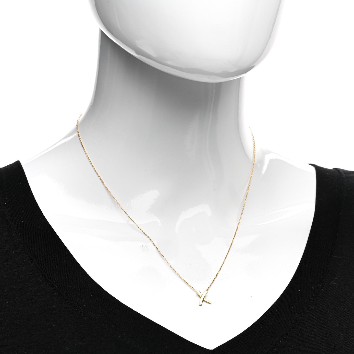 18K Yellow Gold Mini Paloma Picasso Graffiti X Pendant Necklace