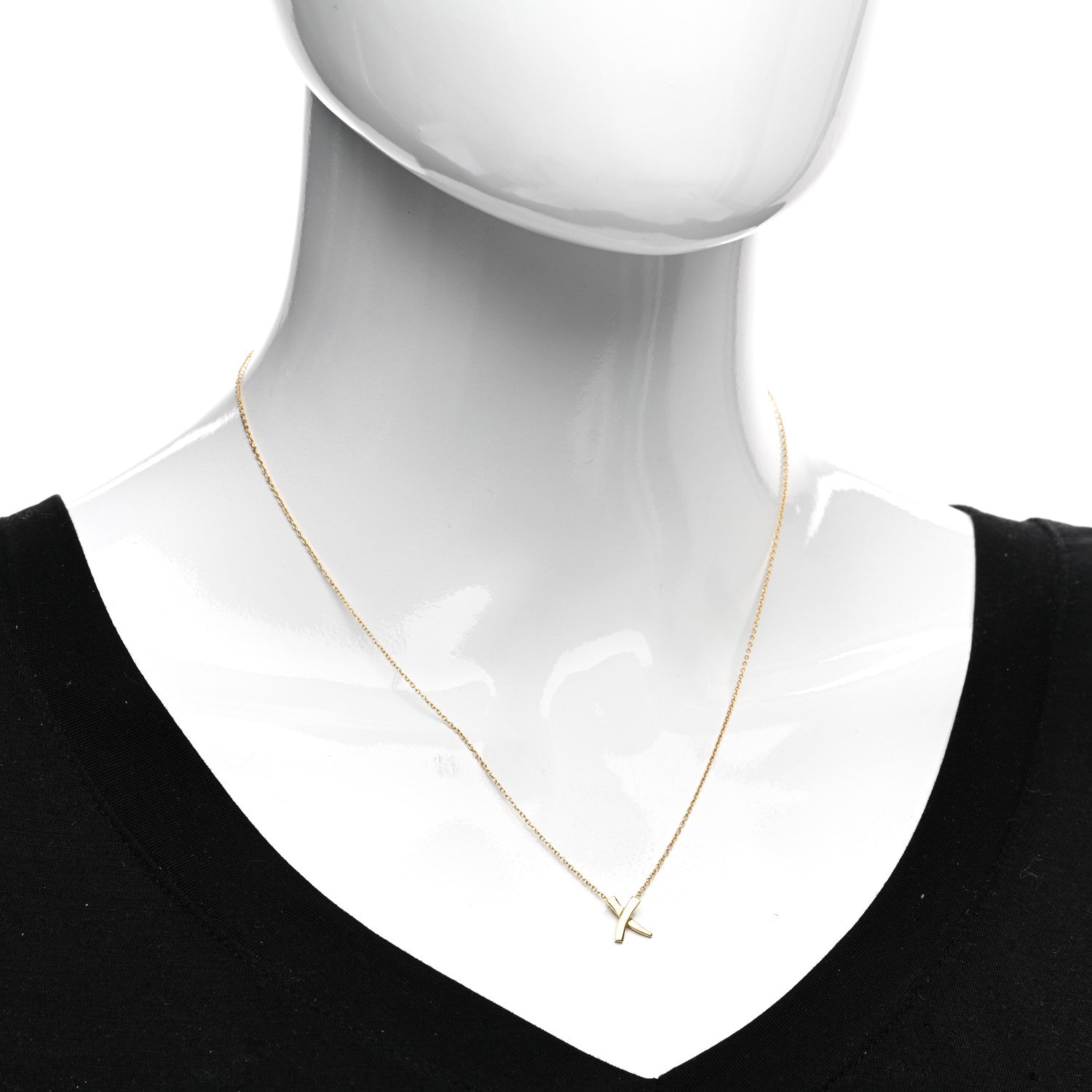 Tiffany 18K Yellow Gold Mini Paloma Picasso Graffiti X Pendant Necklace 2 of 4