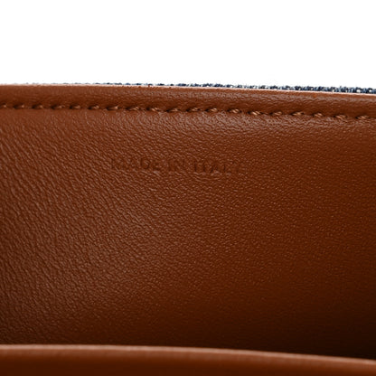 Celine Denim Triomphe Chain Shoulder Bag Navy Tan 8 of 11