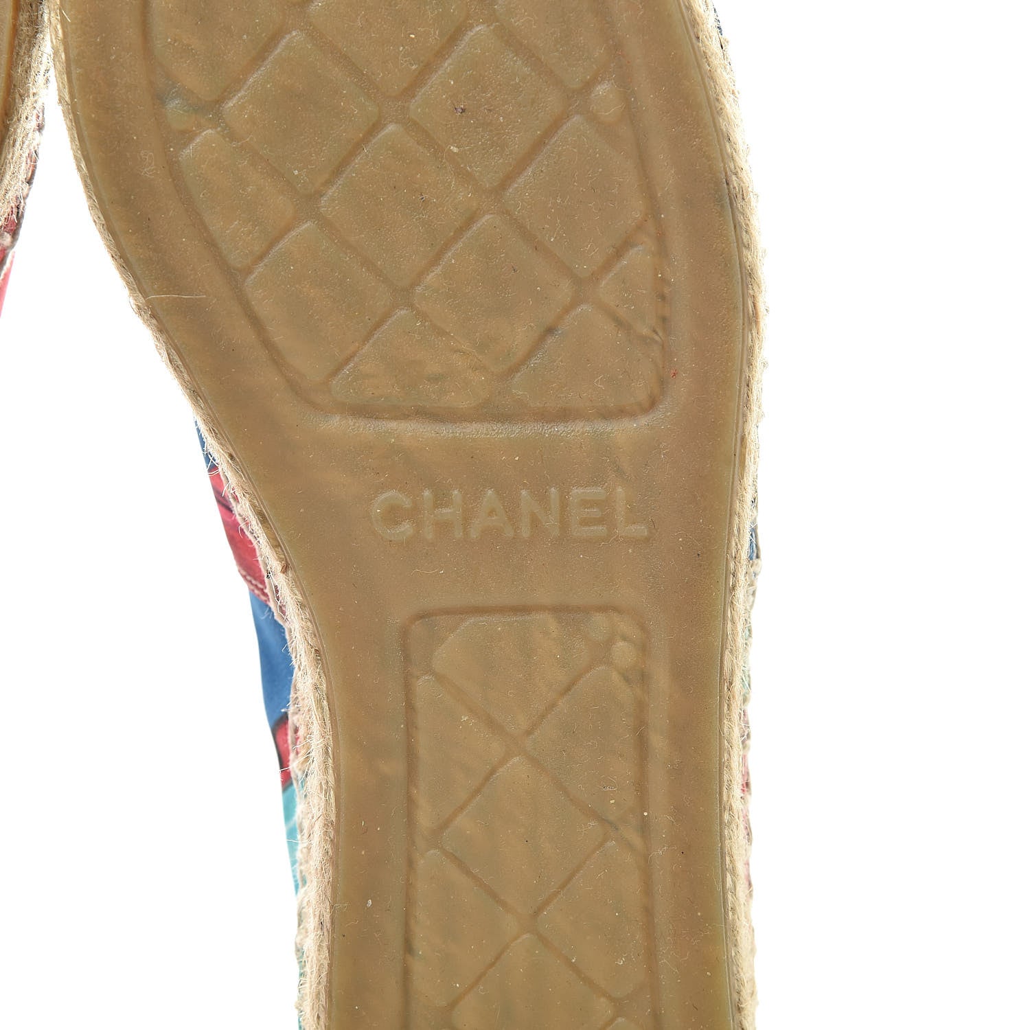 Chanel Fabric Patent CC Espadrilles 37 Multicolor Black 7 of 9