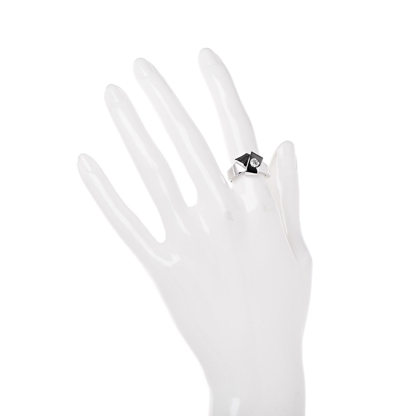 18K White Gold Diamond Knot Ring 51 5.75