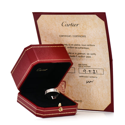 Cartier 18K White Gold 5.5mm LOVE Ring 68 12.25 9 of 10