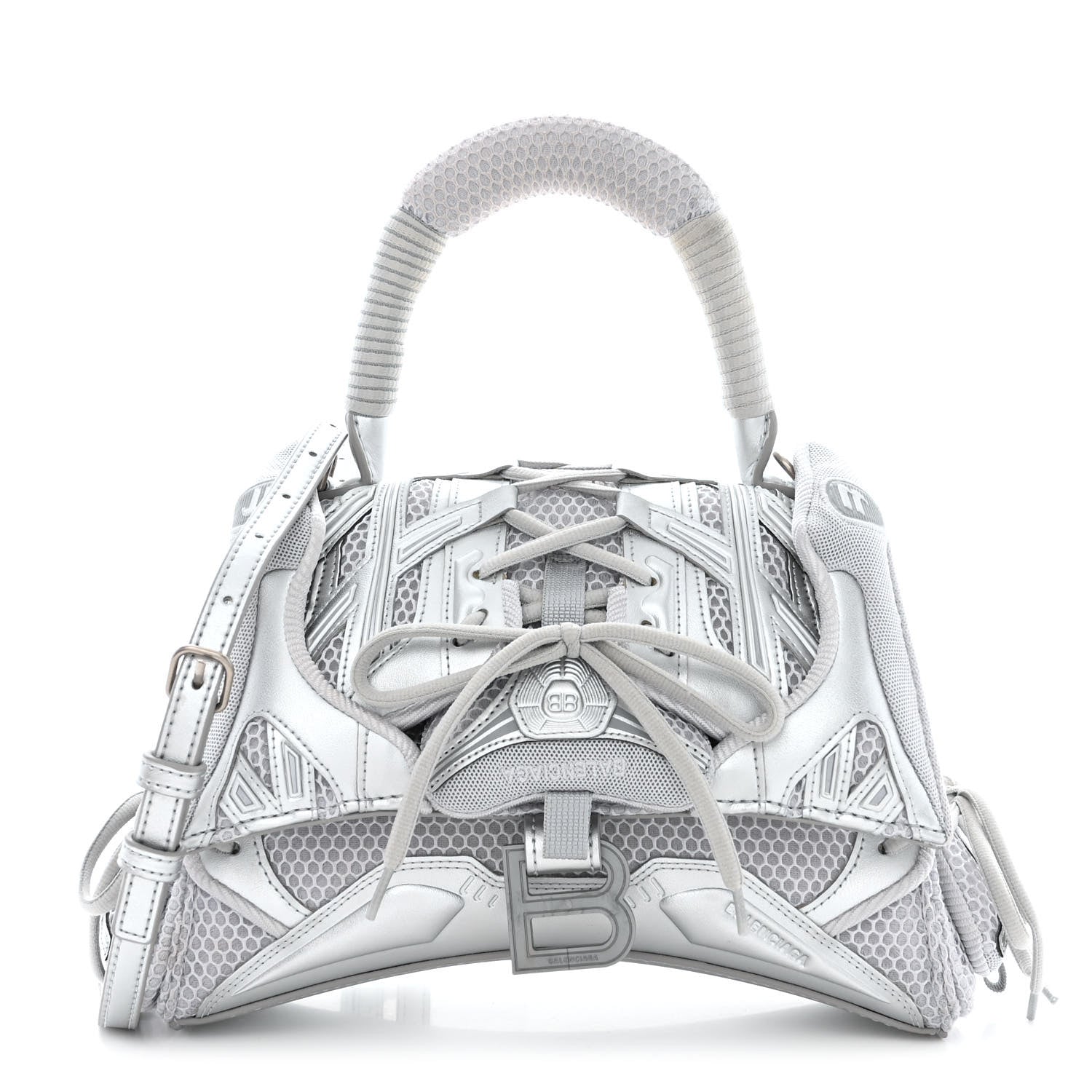 Balenciaga Faux Calfskin Fabric Small Sneakerhead Top Handle Bag