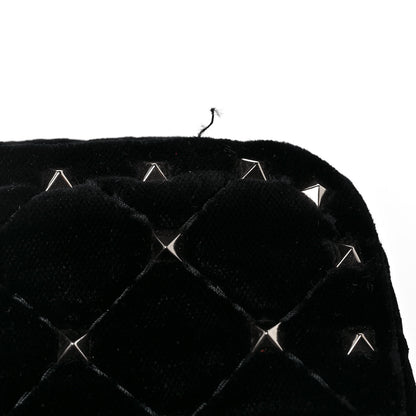Valentino Garavani Velvet Medium Rockstud Spike Shoulder Bag Black 8 of 8