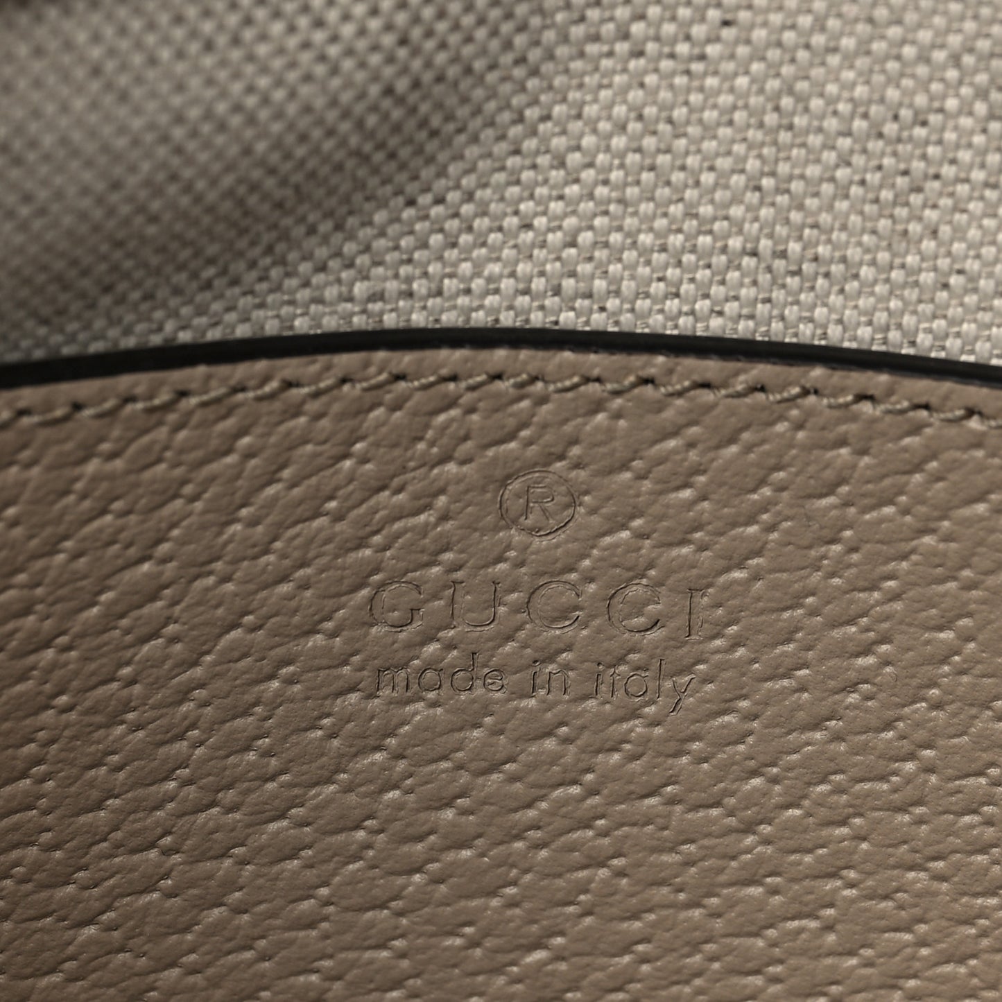 GG Supreme Monogram Textured Dollar Calfskin Web Mini Horsebit 1955 Shoulder Bag Beige Mystic White Oatmeal