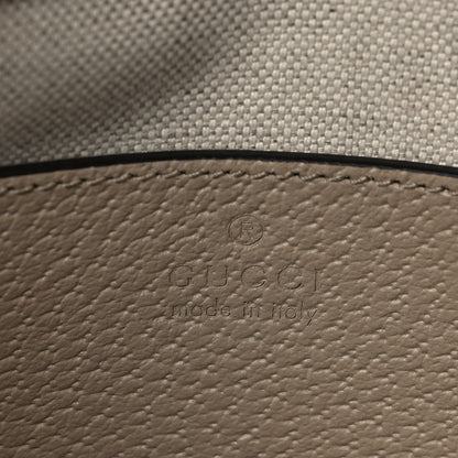 Gucci GG Supreme Monogram Textured Dollar Calfskin Web Mini Horsebit 1955 Shoulder Bag Beige Mystic White Oatmeal 7 of 8