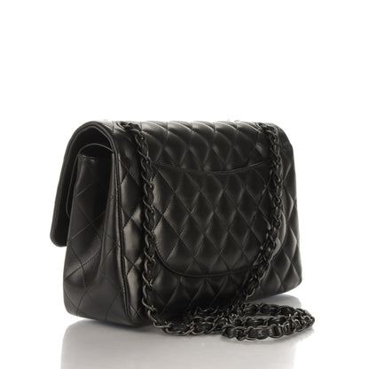Chanel Lambskin Quilted Jumbo Double Flap So Black 3 of 9