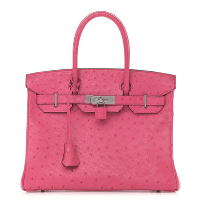 Hermes Ostrich Birkin 30 Rose Tyrien 1 of 12