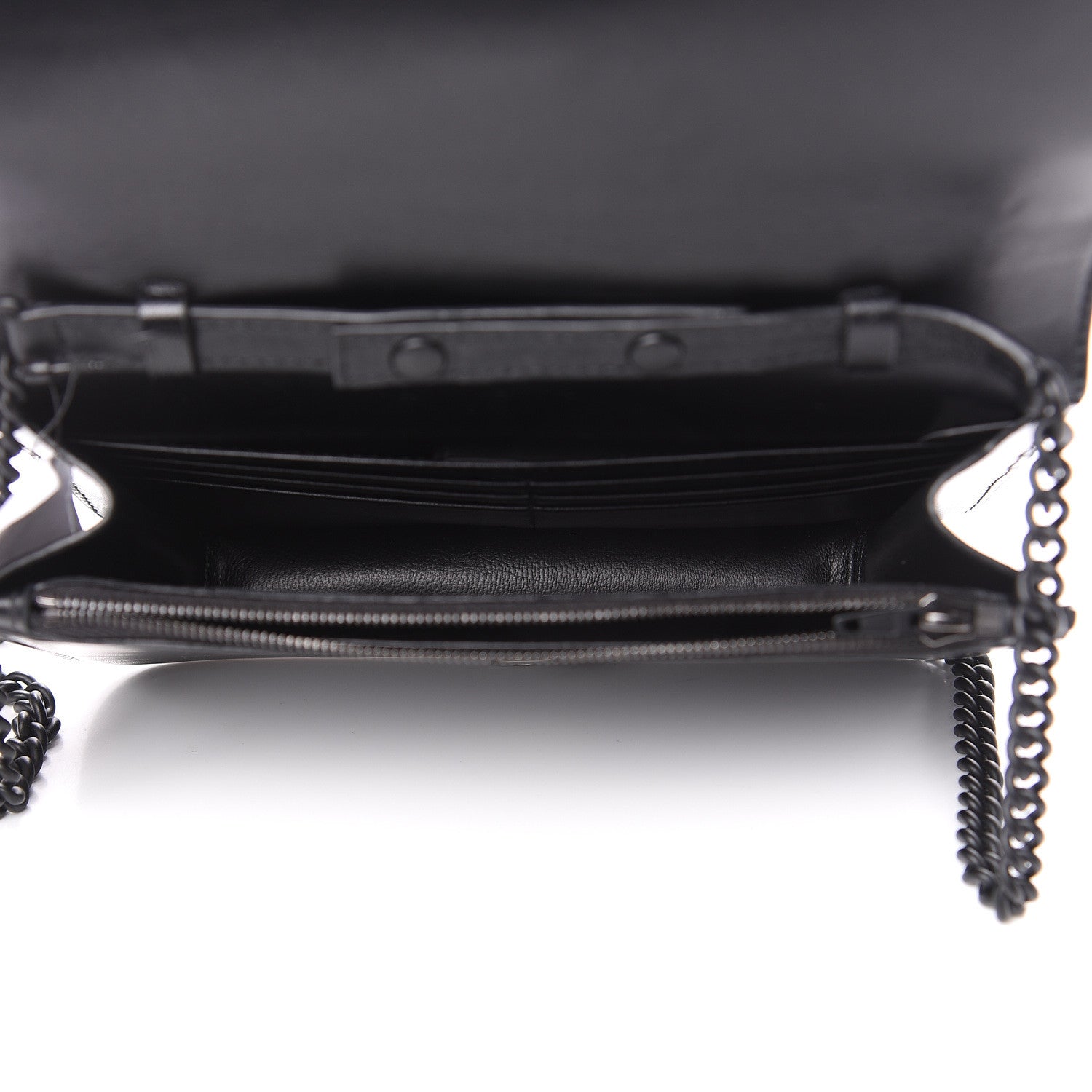 Balenciaga Smooth Calfskin B Wallet on Chain Black 5 of 10