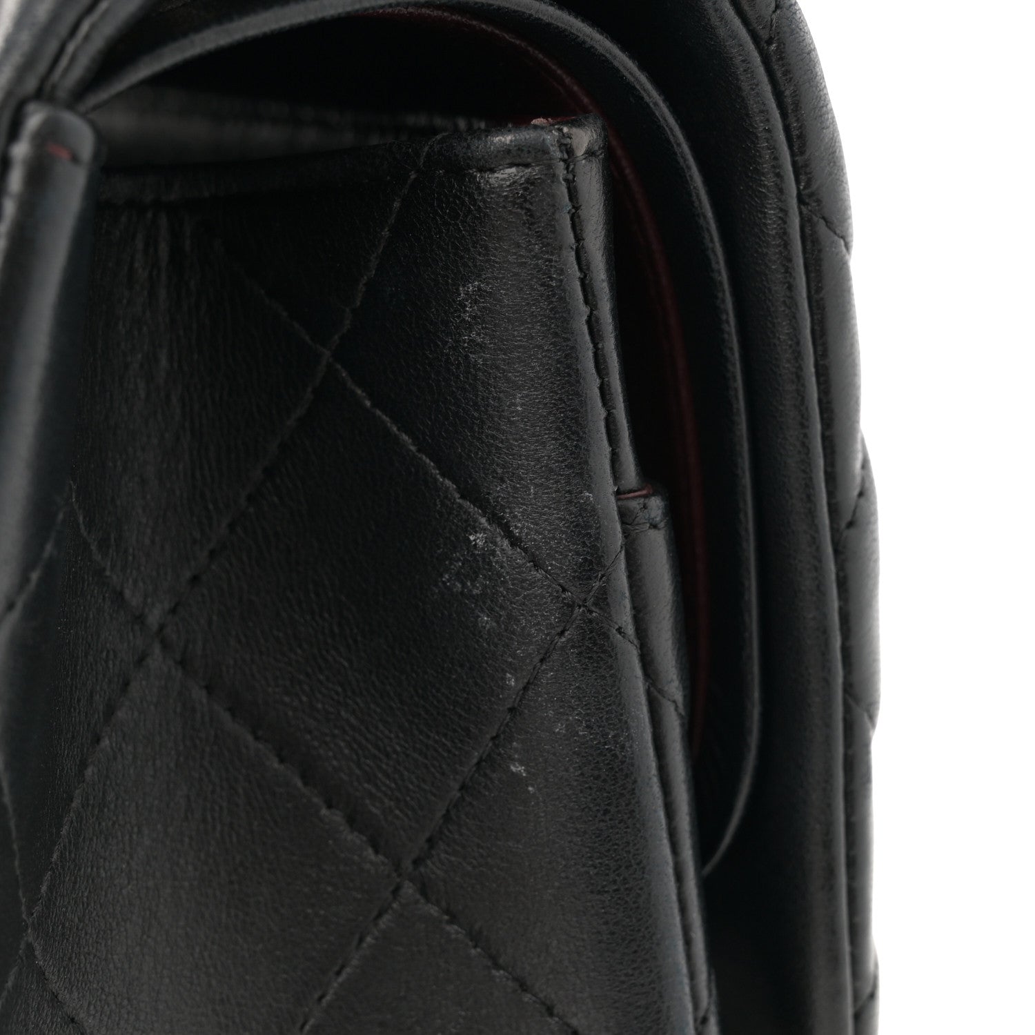 Chanel Lambskin Quilted Jumbo Double Flap Black 13 of 14
