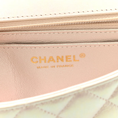 Chanel Iridescent Lambskin Quilted Mini Rectangular Flap Ivory 6 of 10