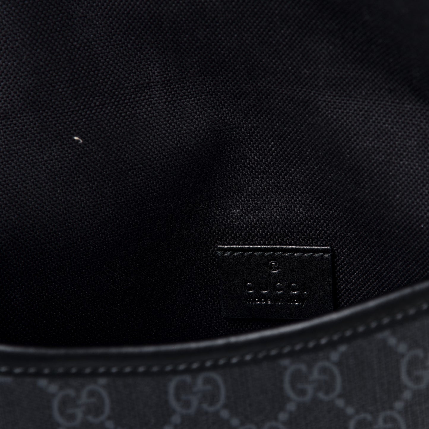 GG Supreme Monogram Web Medium Messenger Bag Black Grey