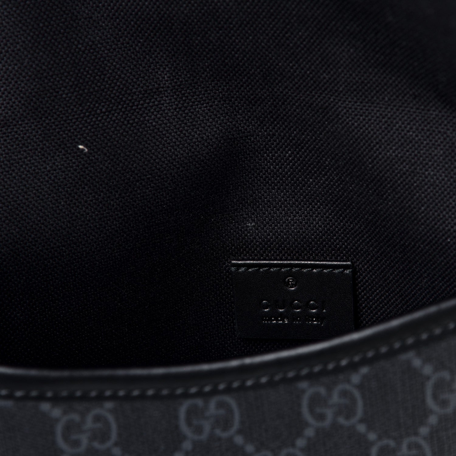 Gucci GG Supreme Monogram Web Medium Messenger Bag Black Grey 7 of 7
