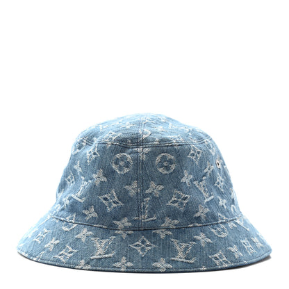 Louis Vuitton Monogram Denim Transformable Bob Bucket Hat 58 Blue 3 of 12