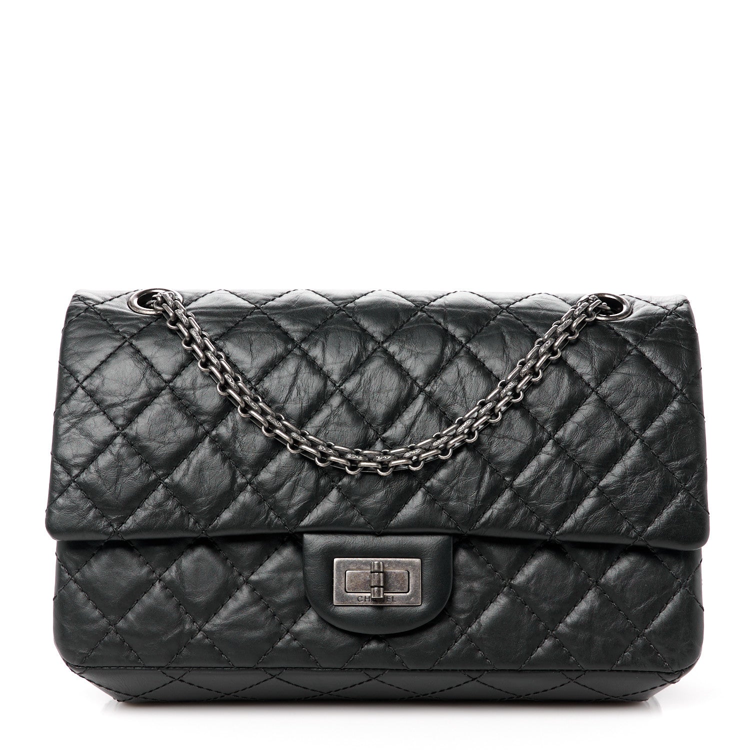 Chanel Aged Calfskin Quilted 2.55 Reissue 225 Flap Black 1 of 10