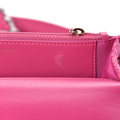 Chanel Wool Tweed Lambskin Quilted 19 Wallet On Chain WOC and Coin Purse Fuchsia 10 of 17
