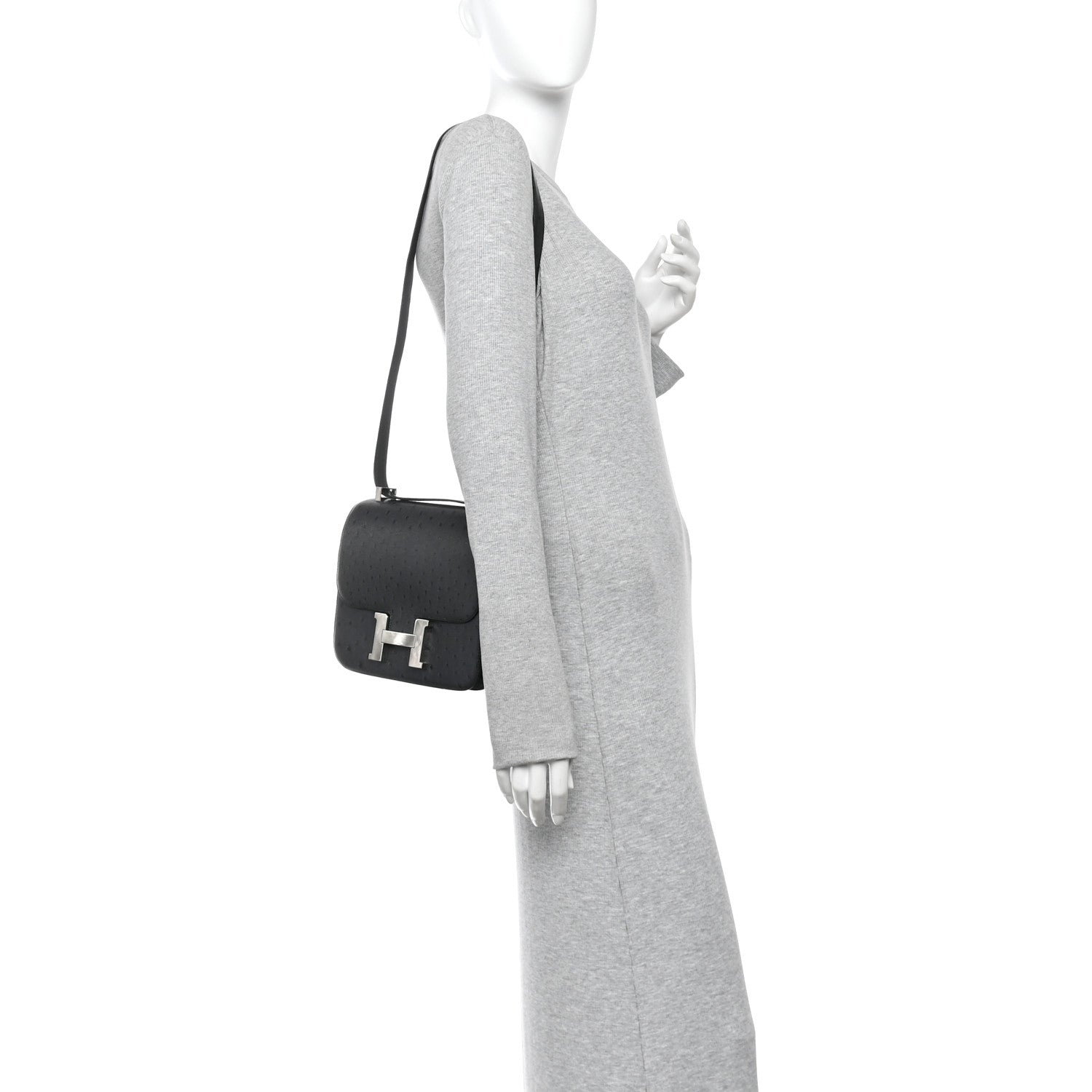 Hermes Ostrich Constance 24 Bleu Iris 2 of 14