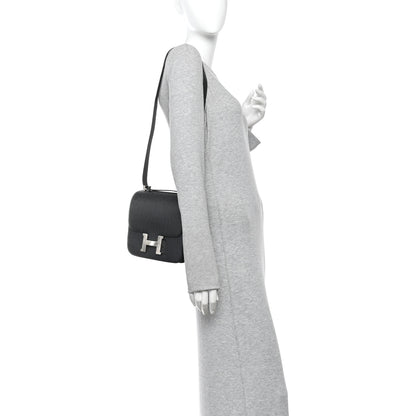 Hermes Ostrich Constance 24 Bleu Iris 2 of 14