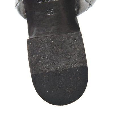 Chanel Iridescent Lambskin Quilted CC Chain Mules 35 Silver Black 13 of 13