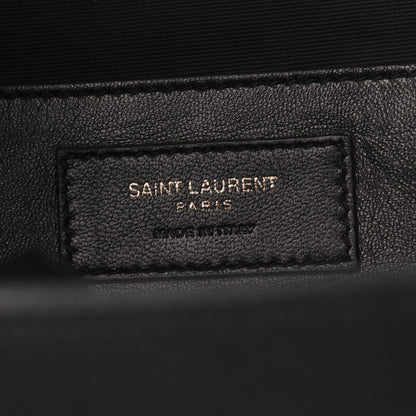 Saint Laurent Grain De Poudre Medium West Hollywood Monogram Fold-Over Black 8 of 9