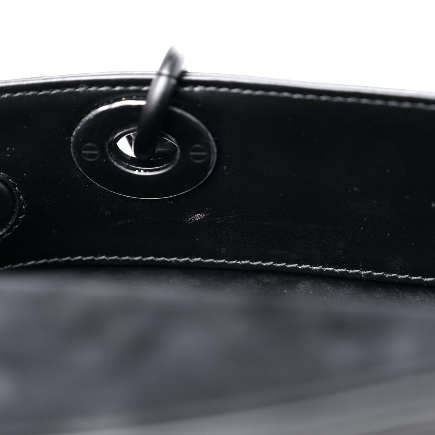 Calfskin Cannage Diamond Medium Lady D-Joy Black