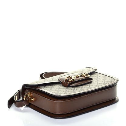 Gucci GG Supreme Monogram Horsebit 1955 Shoulder Bag Beige Brown Sugar 4 of 9