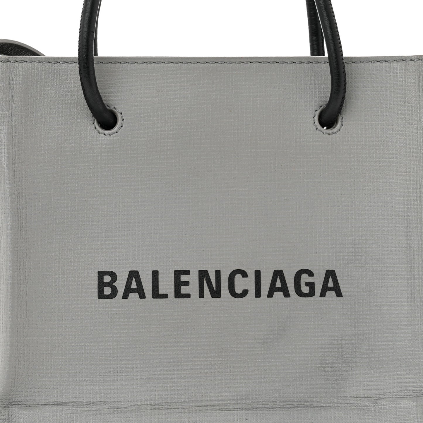 Calfskin Logo XXS Shopping Tote Gris Fossile