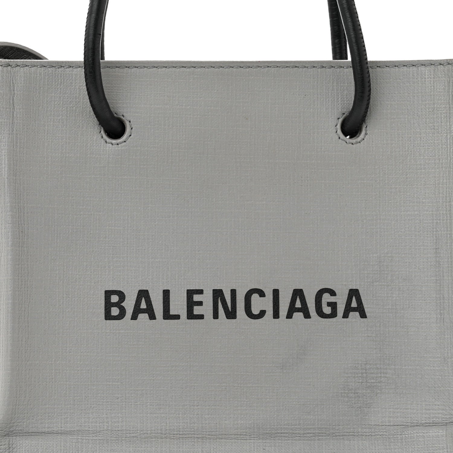 Balenciaga Calfskin Logo XXS Shopping Tote Gris Fossile 8 of 10