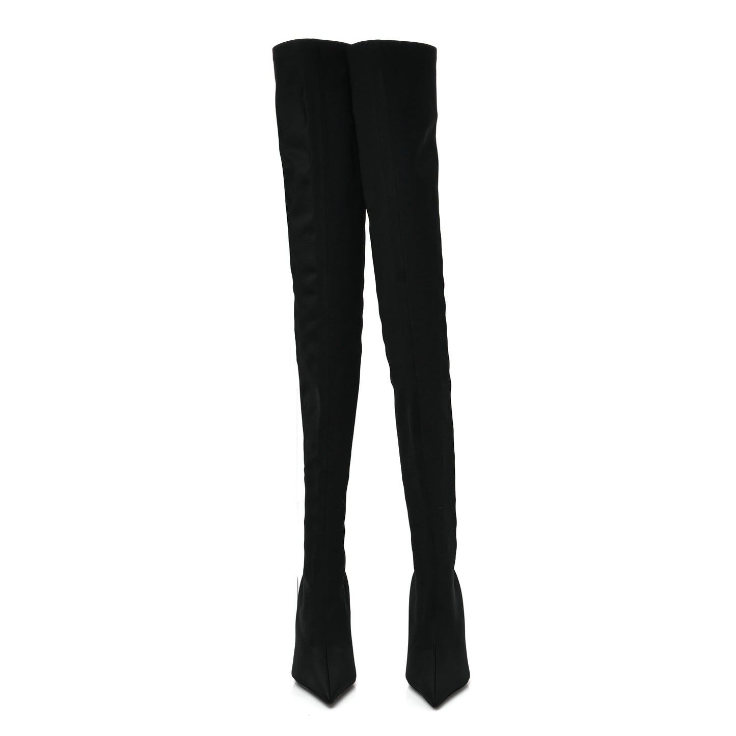 Spandex Pointed Toe Knife 110MM Thigh High Boots 39 Black