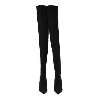 Balenciaga Spandex Pointed Toe Knife 110MM Thigh High Boots 39 Black 2 of 8