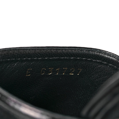 Chanel Crumpled Calfskin Camellia Wedge Mules 36 Black 8 of 10