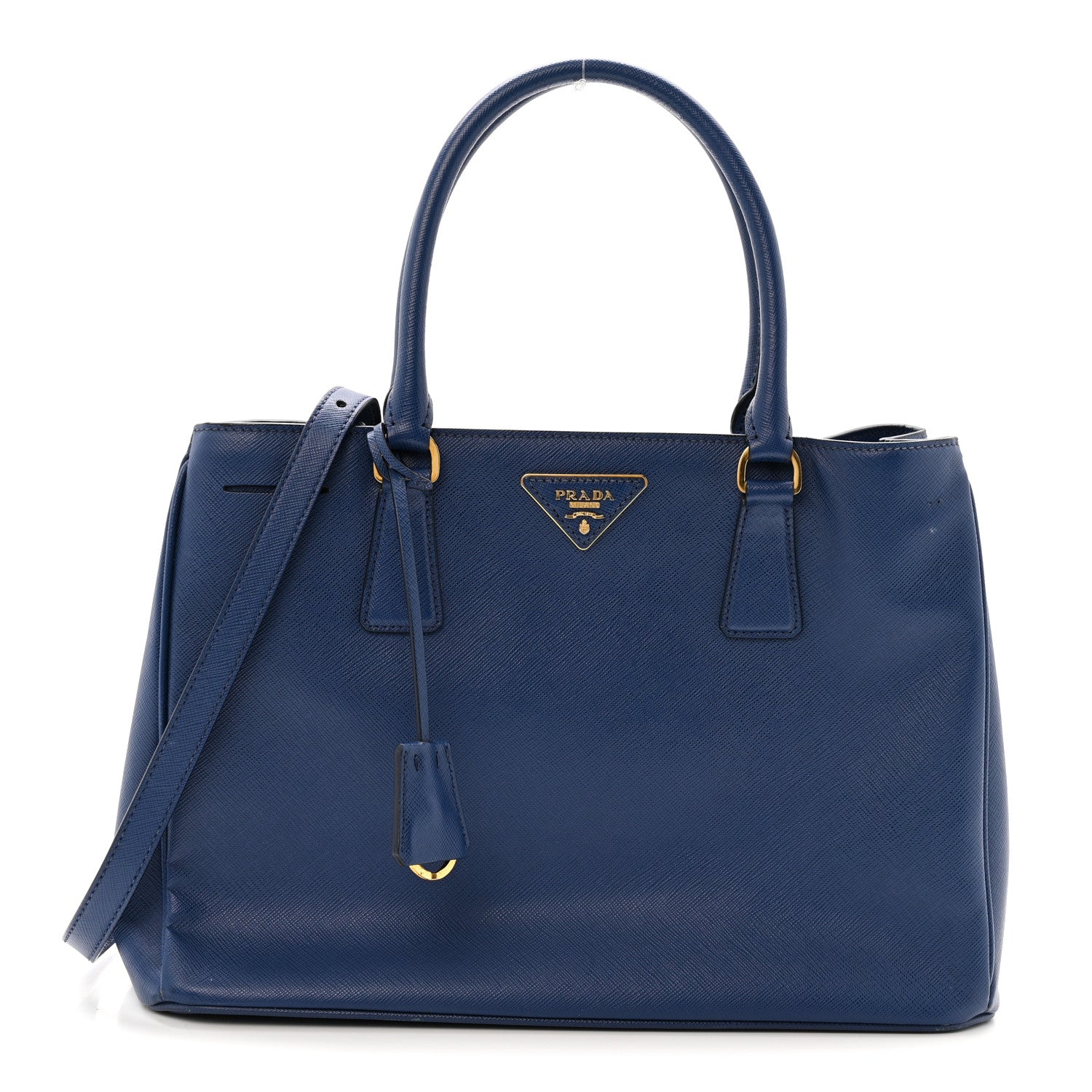 Prada Saffiano Lux Medium Tote Bluette 1 of 15