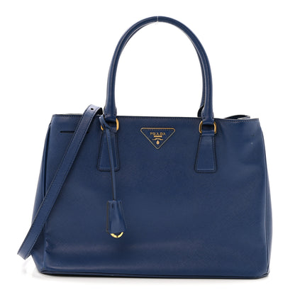 Prada Saffiano Lux Medium Tote Bluette 1 of 15