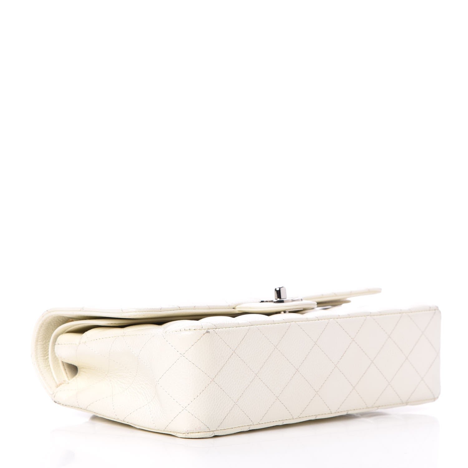 Chanel Caviar Quilted Medium Double Flap White 4 of 10