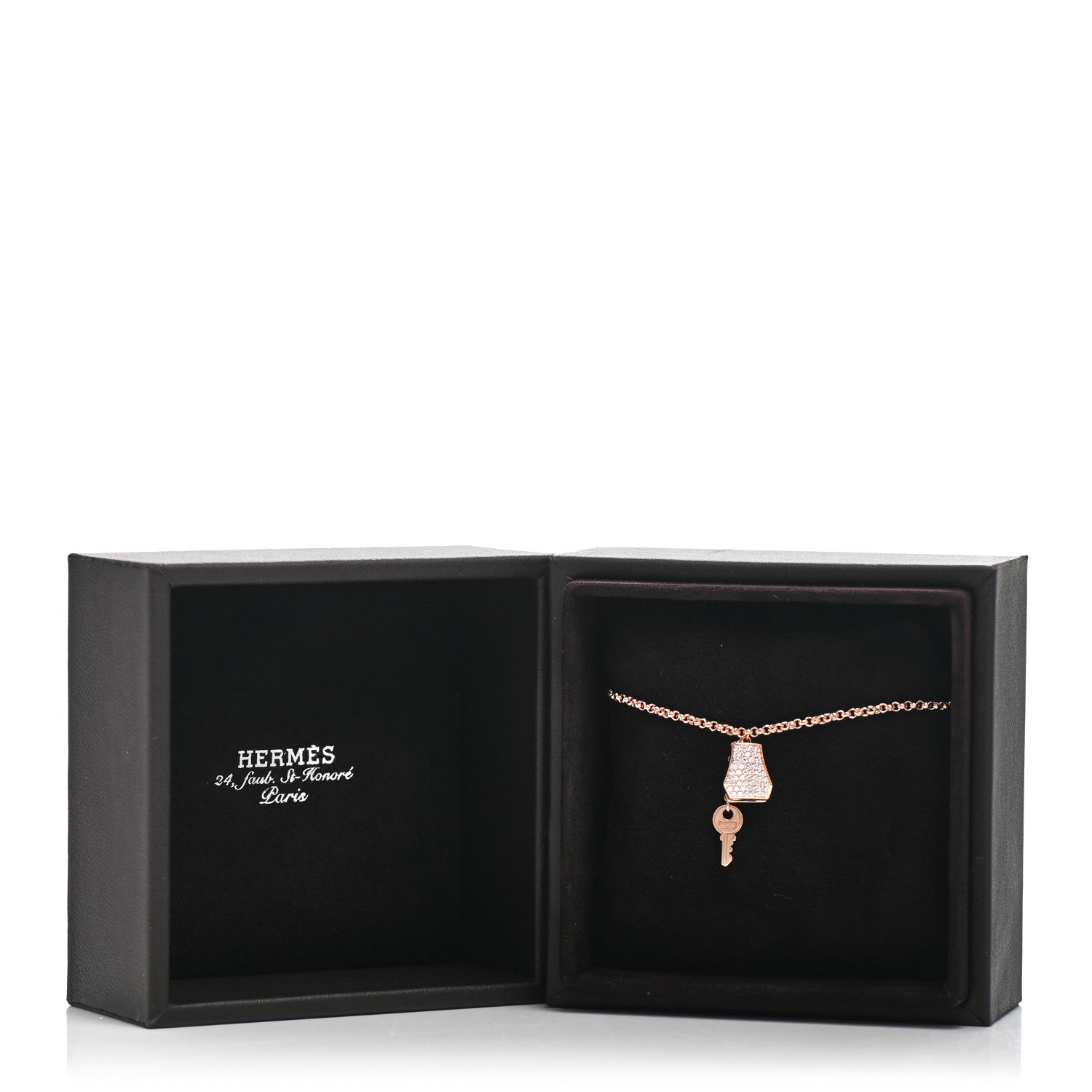 Hermes 18K Rose Gold Diamond PM Kelly Clochette Bracelet ST 5 of 5