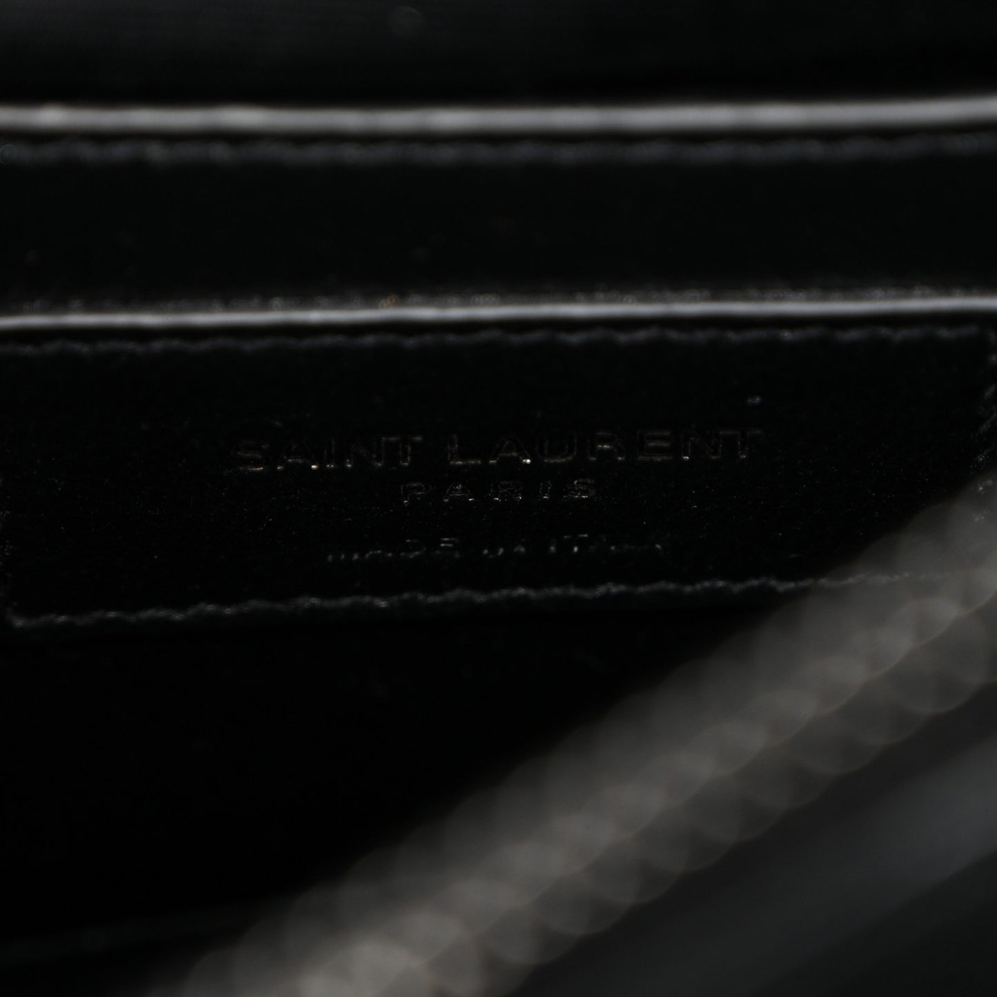 Sheepskin Matelasse Chevron Monogram Monochrome Medium College Bag Black