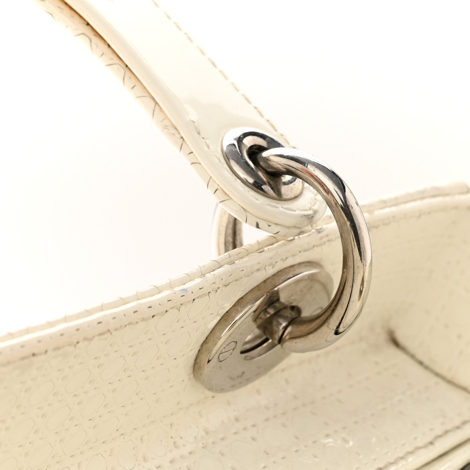 Christian Dior Patent Micro-Cannage Medium Lady Dior White 14 of 18