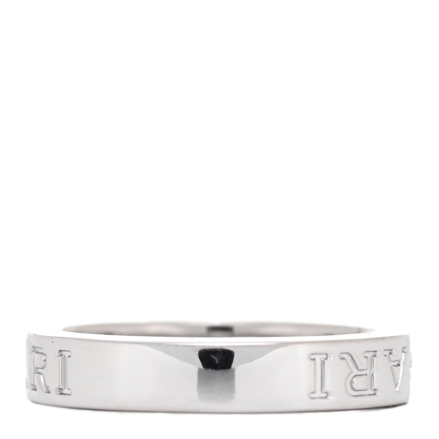 Bulgari 18K White Gold Diamond B.Zero1 Essential Band Ring 53 6.5 6 of 8