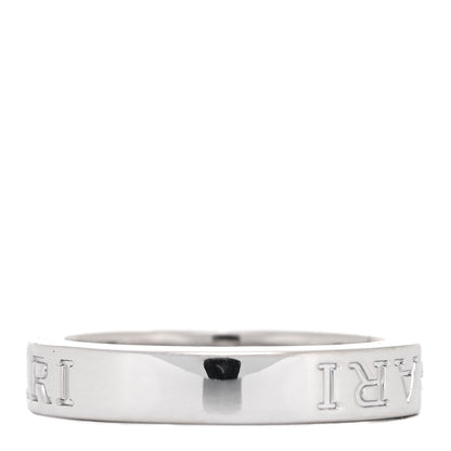 Bulgari 18K White Gold Diamond B.Zero1 Essential Band Ring 53 6.5 6 of 8