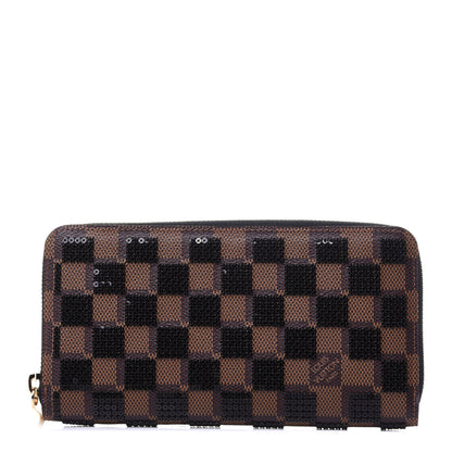 Louis Vuitton Damier Paillettes Zippy Wallet Black 1 of 9