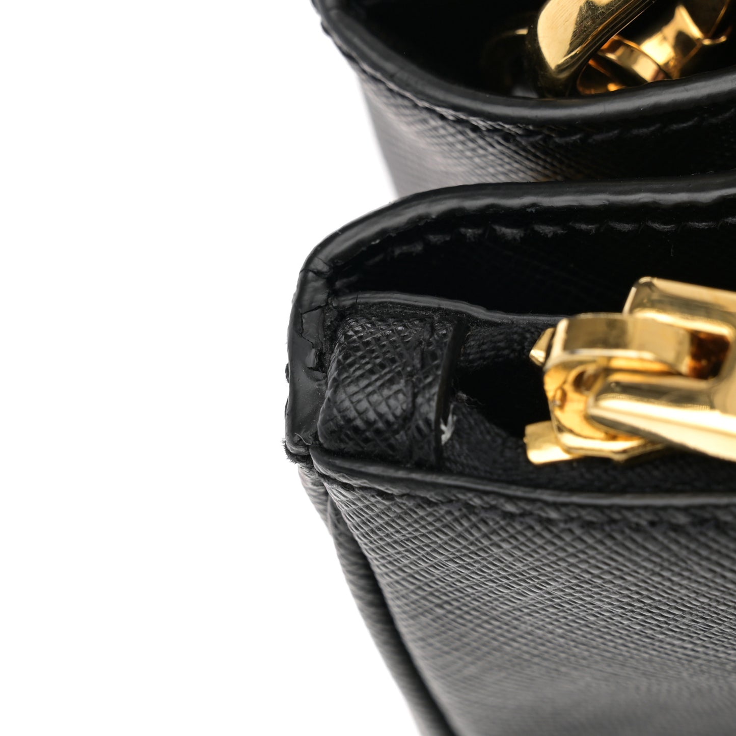 Saffiano Lux Large Galleria Double Zip Tote Black