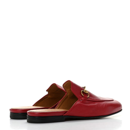 Gucci Malaga Kid Womens Princetown Slippers 34.5 Hibiscus Red 4 of 12