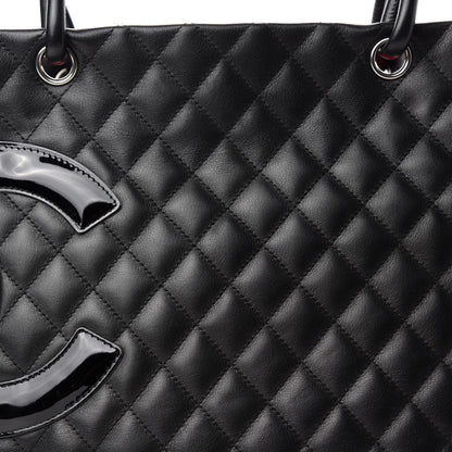 Chanel Calfskin Quilted Large Cambon Tote Black 10 of 10